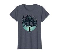 Forever Young : Don't Let The Old Man in Vintage Graphic T-Shirt, Femme, Bleu Chiné, S