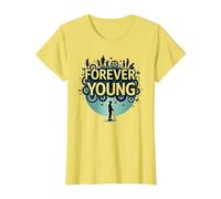Forever Young : Don't Let The Old Man in Vintage Graphic T-Shirt, Femme, Citron, XS