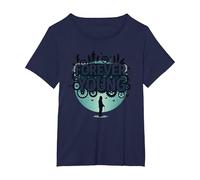 Forever Young : Don't Let The Old Man in Vintage Graphic T-Shirt, Femme Grandes Tailles, Bleu Marine, 2X
