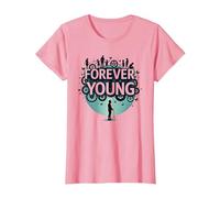 Forever Young : Don't Let The Old Man in Vintage Graphic T-Shirt, Femme, Rose, XS