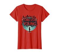 Forever Young : Don't Let The Old Man in Vintage Graphic T-Shirt, Femme, Rouge, 3XL