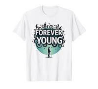 Forever Young : Don't Let The Old Man in Vintage Graphic T-Shirt, Homme, Blanc, M