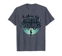 Forever Young : Don't Let The Old Man in Vintage Graphic T-Shirt, Homme, Bleu Chiné, S