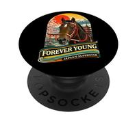 Forever Young Horse, Courses de Chevaux, Del Mar, Santa Anita PopSockets PopGrip Adhésif