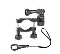 Forevercam (Rotation à 360 ° et Verrouillage dans Toutes Les Directions Guidon de vélo/Moto Tout en Aluminium Support de mât de Ski pour caméra GoPro Hero7 / 6/5 et Autres caméra