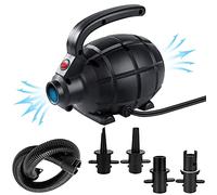 Foreverup Pompe à air électrique pour matelas pneumatique avec 4 buses - Pompe à matelas électrique portable pour bouée de natation, matelas pneumatiques, bateaux, jouets de piscine (600 W)