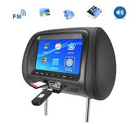 FOReverweihuajz Voiture Universel 7 Pouces Arrière Type D'appui-tête De Voiture Écran Numérique Haute Définition LCD, Réglable, avec Lecteur Noir, USB