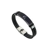 ForeverWill Bracelet Viking en Silicone Tête de Loup Fenrir - Bijoux pour Femmes et Hommes - Acier Inoxydable - 21,6 cm