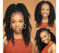 Forevery Goddess Locs Lot de 6 fausses dreadlocks au crochet avec extrémités bouclées pour femme noire 30,5 cm