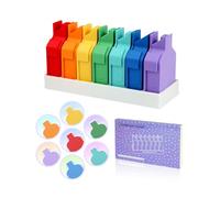 Foreveryoung Ensemble de plateaux de peinture diamant pour bébé, ornement de collection avec base de rangement, 7 mini plateaux d'art diamant avec couvercles, cadeau idéal pour les amateurs de