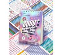 ForeverYoung Livre d'autocollants de peinture diamant Livre d'autocollants Livre de 72 pages 8000+ autocollants pour les amateurs de peinture diamant