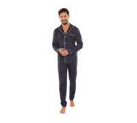 FOREX Lingerie Élégant pyjama pour homme en 100 % coton, différents modèles, graphite, M