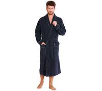 Forex Lingerie Peignoir de bain élégant et de qualité supérieure en coton pour homme dans un superbe design. - Gris - Medium