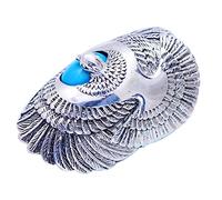 ForFox Bague Aigle Volant en Argent Sterling 925 avec Turquoise pour Homme Femme Taille 60