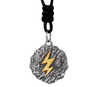 ForFox Collier pendentif éclair en argent sterling 925 corde avec pendentif zeus thunderbolt pour hommes garçons