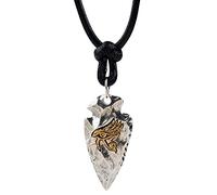 ForFox Collier pendentif pointe de flèche en argent sterling 925 collier oeil d'horus égyptien doré pour hommes femmes corde