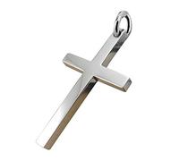 ForFox Pendentif croix chrétienne en argent sterling 999 massif pour homme femme
