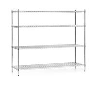 Forgast Chrome Rayonnage pour Charges Lourdes | Dimensions 182x61x180 cm | Étagère Métallique Modulable | Étagère Emboîtable | Rayonnage D'atelier | Rayonnage en Acier pour Cave, Garage, Grand Magasin