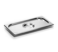 Forgast Couvercle | Acier inoxydable | Écologique | Format GN 1/9 | Dimensions 17,6x10,8 cm | pour conteneur GN | Récipient gastronorme en acier inoxydable | Lavable au lave-vaisselle