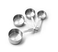 Forgast Cuillères à mesurer | Ensemble 4 pièces | Cuillères à mesurer en acier inoxydable | Essentiel dans chaque cuisine | Inox | Pour ingrédients liquides et secs | Capacité 60/80/125/250 ml