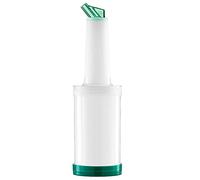 Forgast Distributeur de Serveur | Capacité 1 Litre | Bouteille en Plastique | Vert | Bouteille doseuse | Professionnel pour Sauce, vinaigre, Huile d'olive, Ketchup, Mayonnaise, Moutarde, BBQ