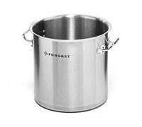 Forgast Marmite basse en inox 98L Haute Adapté à l'induction, gaz, électrique Marmite en inox Lavable au lave-vaisselle FG02298