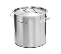 Forgast Marmite haut avec couvercle | Acier inoxydable | 17 litres | Diamètre ⌀ 28 cm | La marmite peut être utilisée sur tous types de feux: électrique, gaz et induction | Lavable au lave-vaisselle