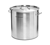 Forgast Marmite haut avec couvercle | Acier inoxydable | 50 litres | Diamètre ⌀ 40 cm | La marmite peut être utilisée sur tous types de feux: électrique, gaz et induction | Lavable au lave-vaisselle