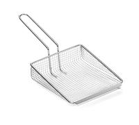 Forgast Pelle à Frites | Acier inoxydable | Dimensions 20x18 cm | Poignée en plastique noir | Haute qualité | Indispensable dans tous les restaurants | Facile à nettoyer | Lavable au lave-vaisselle
