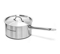 FORGAST Petite Casserole avec Couvercle Inox 2 Litres 16 cm Induction | Faitout Professionnel 3 Couches, Poignée Isolante, Casserole Tout Feux, Lave-Vaisselle, Idéal Sauces