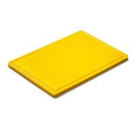 Forgast Planche à découper gastronomique | Grand plastique | HACCP | Dimensions 60x40x1,8 cm | Jaune | Haute qualité | Lavable au lave-vaisselle | Conçu pour le pain et les produits laitiers