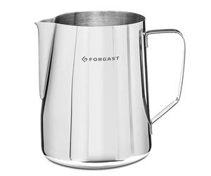 Forgast Pot à lait | Acier inoxydable | Capacité 1 l | Pot à lait avec marquage | Pichet à mousse de lait | haute brillance | à la machine à expresso | Facile à nettoyer | Lavable au lave-vaisselle