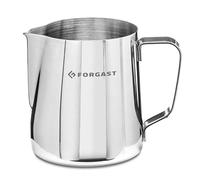 Forgast Pot à lait | Acier inoxydable | Capacité 350 ml | Pot à lait avec marquage | Pichet à mousse de lait | haute brillance | à la machine à expresso | Facile à nettoyer | Lavable au lave-vaisselle