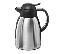 Forgast Thermos de conférence | Acier inoxydable | Capacité 1,5 litres | Couvercle amovible et poignée en plastique | pour boissons froides et chaudes | Facile à nettoyer | Lavable au lave-vaisselle