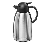 Forgast Thermos de conférence | Acier inoxydable | Capacité 2 litres | Couvercle amovible et poignée en plastique | pour boissons froides et chaudes | Facile à nettoyer | Lavable au lave-vaisselle