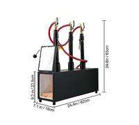 Forge à gaz Propane rond carré forgeron four de fusion 1/2/3 brûleur for couteau et outil en métal faisant le Kit de Forge à gaz(Square 3Burner 1Door)