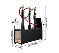 Forge à gaz Propane rond carré forgeron four de fusion 1/2/3 brûleur for couteau et outil en métal faisant le Kit de Forge à gaz(Square 3Burner 2Door)