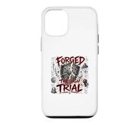 Forgé à Travers Le procès du Guerrier chrétien Armure Foi Coque pour iPhone 12/12 Pro