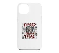Forgé à Travers Le procès du Guerrier chrétien Armure Foi Coque pour iPhone 13