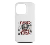 Forgé à Travers Le procès du Guerrier chrétien Armure Foi Coque pour iPhone 13 Pro