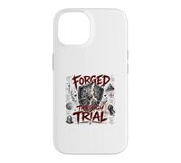 Forgé à Travers Le procès du Guerrier chrétien Armure Foi Coque pour iPhone 14