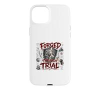 Forgé à Travers Le procès du Guerrier chrétien Armure Foi Coque pour iPhone 15 Plus