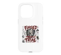 Forgé à Travers Le procès du Guerrier chrétien Armure Foi Coque pour iPhone 15 Pro