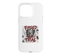 Forgé à Travers Le procès du Guerrier chrétien Armure Foi Coque pour iPhone 15 Pro Max