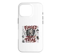 Forgé à Travers Le procès du Guerrier chrétien Armure Foi Coque pour iPhone 16 Pro