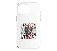 Forgé à Travers Le procès du Guerrier chrétien Armure Foi Coque pour iPhone 16 Pro Max