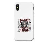 Forgé à Travers Le procès du Guerrier chrétien Armure Foi Coque pour iPhone X/XS