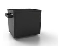 Desserte roulante en acier noir pour plancha