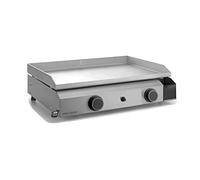 Forge Adour Plancha à gaz Base 60 Inox – Plaque inox 59,5×39,5 cm – 6400 W