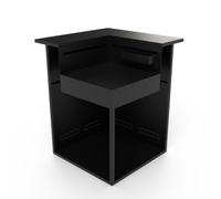 FORGE ADOUR-Support angle fermé en acier noir forme comptoir de bar Forge Adour - 97,2 x 97,2 x 112,5 cm